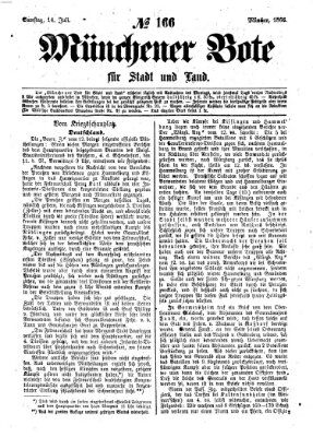 Münchener Bote für Stadt und Land Samstag 14. Juli 1866