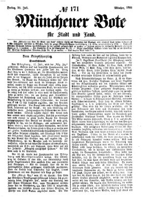 Münchener Bote für Stadt und Land Freitag 20. Juli 1866