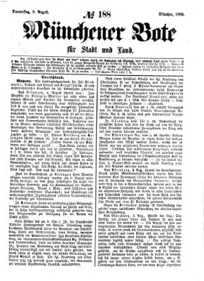 Münchener Bote für Stadt und Land Donnerstag 9. August 1866