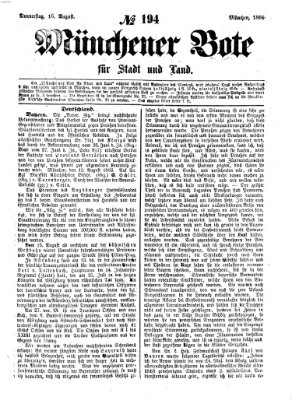 Münchener Bote für Stadt und Land Donnerstag 16. August 1866