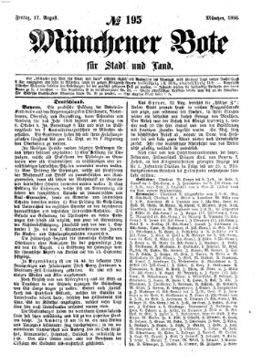 Münchener Bote für Stadt und Land Freitag 17. August 1866