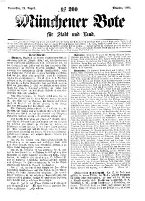 Münchener Bote für Stadt und Land Donnerstag 23. August 1866