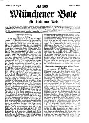 Münchener Bote für Stadt und Land Mittwoch 29. August 1866