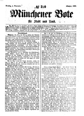 Münchener Bote für Stadt und Land Dienstag 4. September 1866