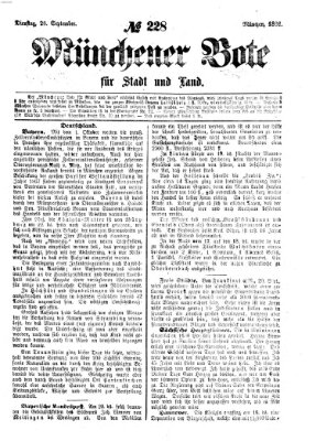 Münchener Bote für Stadt und Land Dienstag 25. September 1866