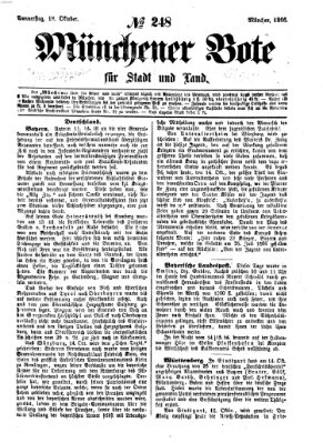 Münchener Bote für Stadt und Land Donnerstag 18. Oktober 1866