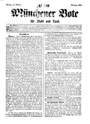 Münchener Bote für Stadt und Land Freitag 19. Oktober 1866