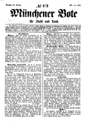 Münchener Bote für Stadt und Land Dienstag 23. Oktober 1866