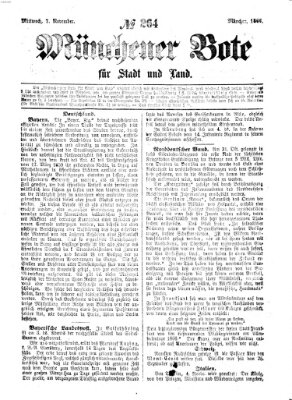 Münchener Bote für Stadt und Land Mittwoch 7. November 1866