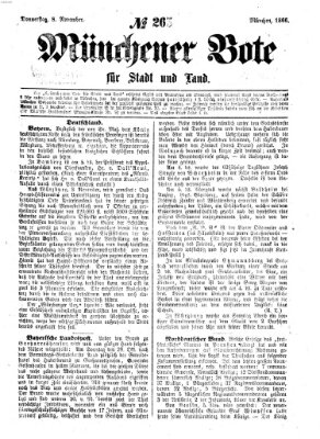 Münchener Bote für Stadt und Land Donnerstag 8. November 1866