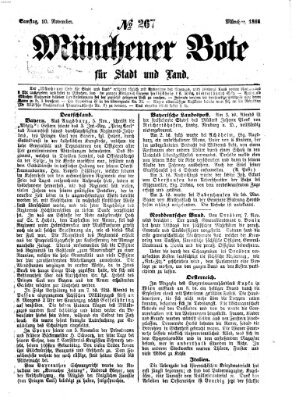 Münchener Bote für Stadt und Land Samstag 10. November 1866