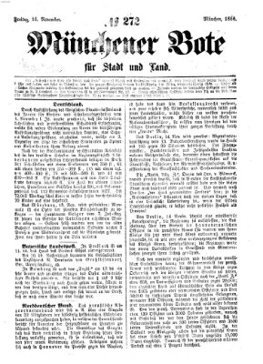 Münchener Bote für Stadt und Land Freitag 16. November 1866