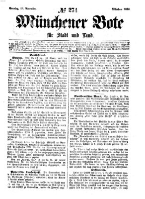 Münchener Bote für Stadt und Land Sonntag 18. November 1866