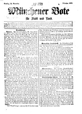 Münchener Bote für Stadt und Land Samstag 24. November 1866