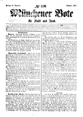 Münchener Bote für Stadt und Land Freitag 14. Dezember 1866