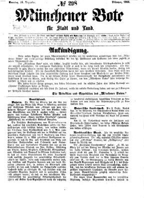 Münchener Bote für Stadt und Land Sonntag 16. Dezember 1866