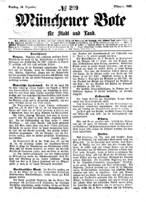 Münchener Bote für Stadt und Land Dienstag 18. Dezember 1866