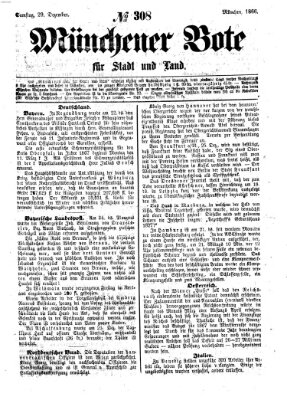 Münchener Bote für Stadt und Land Samstag 29. Dezember 1866