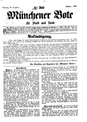 Münchener Bote für Stadt und Land Sonntag 30. Dezember 1866