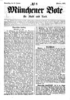 Münchener Bote für Stadt und Land Donnerstag 10. Januar 1867