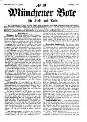 Münchener Bote für Stadt und Land Mittwoch 23. Januar 1867