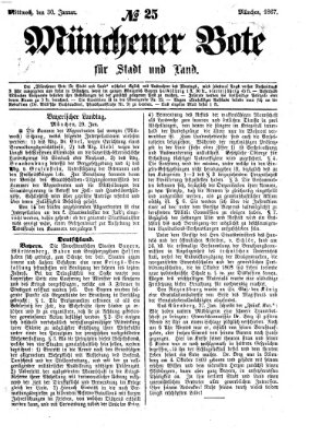 Münchener Bote für Stadt und Land Mittwoch 30. Januar 1867