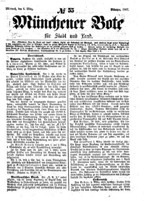 Münchener Bote für Stadt und Land Mittwoch 6. März 1867