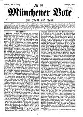 Münchener Bote für Stadt und Land Sonntag 10. März 1867