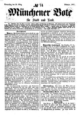 Münchener Bote für Stadt und Land Donnerstag 28. März 1867