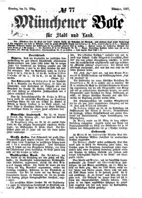 Münchener Bote für Stadt und Land Sonntag 31. März 1867