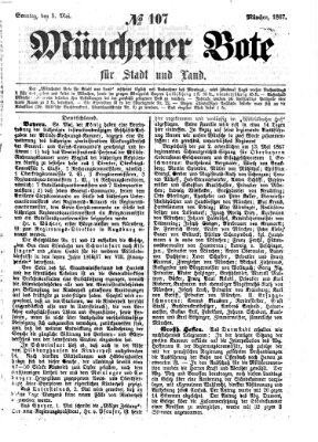 Münchener Bote für Stadt und Land Sonntag 5. Mai 1867