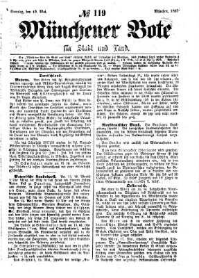 Münchener Bote für Stadt und Land Sonntag 19. Mai 1867