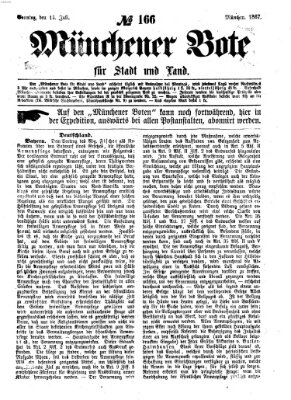 Münchener Bote für Stadt und Land Sonntag 14. Juli 1867