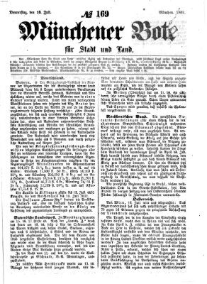 Münchener Bote für Stadt und Land Donnerstag 18. Juli 1867