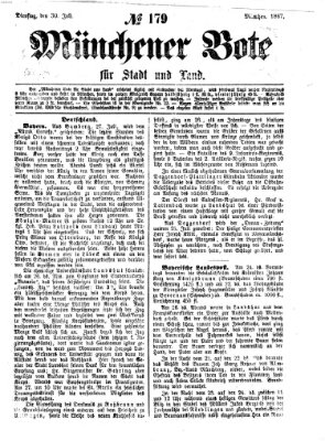 Münchener Bote für Stadt und Land Dienstag 30. Juli 1867