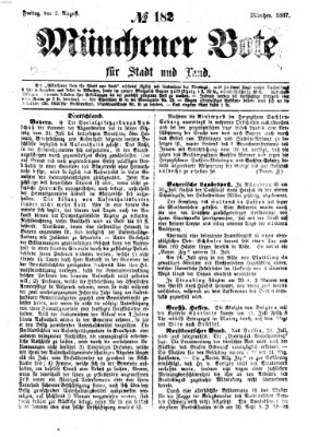 Münchener Bote für Stadt und Land Freitag 2. August 1867