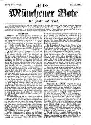 Münchener Bote für Stadt und Land Freitag 9. August 1867