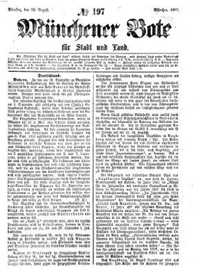 Münchener Bote für Stadt und Land Dienstag 20. August 1867