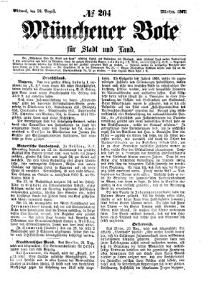 Münchener Bote für Stadt und Land Mittwoch 28. August 1867