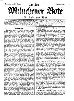 Münchener Bote für Stadt und Land Donnerstag 29. August 1867