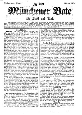 Münchener Bote für Stadt und Land Dienstag 8. Oktober 1867