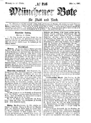 Münchener Bote für Stadt und Land Mittwoch 16. Oktober 1867