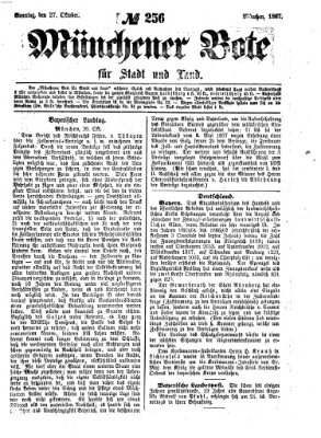 Münchener Bote für Stadt und Land Sonntag 27. Oktober 1867