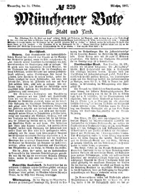 Münchener Bote für Stadt und Land Donnerstag 31. Oktober 1867