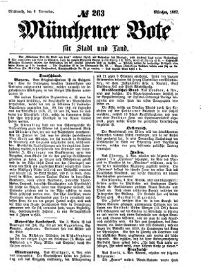 Münchener Bote für Stadt und Land Mittwoch 6. November 1867