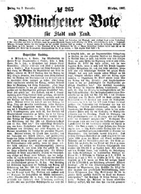 Münchener Bote für Stadt und Land Freitag 8. November 1867