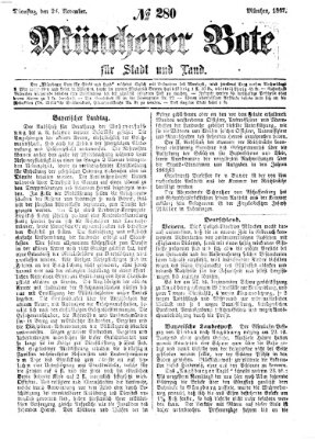 Münchener Bote für Stadt und Land Dienstag 26. November 1867