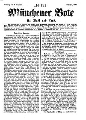 Münchener Bote für Stadt und Land Sonntag 8. Dezember 1867