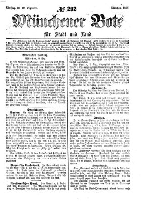 Münchener Bote für Stadt und Land Dienstag 10. Dezember 1867