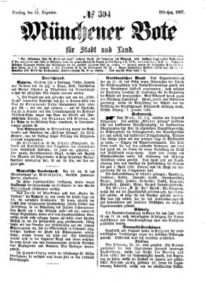 Münchener Bote für Stadt und Land Dienstag 24. Dezember 1867